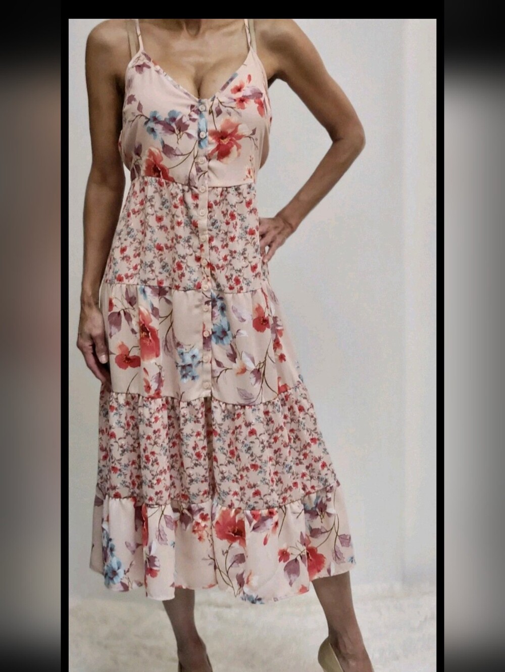 XHILARATION Floral Tiered Maxi